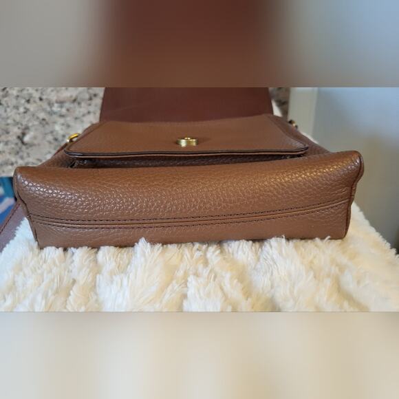 Fossil Tan Leather Crossbody Bag Shoulder Purse - Picture 8 of 16